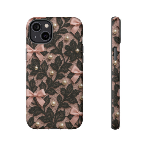 Lace & Pearls Coquette Phone Case